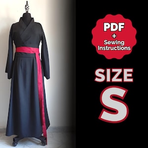 Chinese Coat (Hanfu Pattern) Cosplay Size Small/#28 (PDF + Sewing Instructions) ENG/ESP