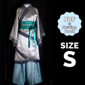 Quju Hanfu Pattern (Chinese Wrap Dress) Small/#28 (PDF + Sewing Instructions) Digital ENG | jinshi cosplay inspired