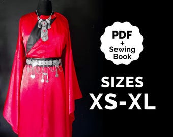Round Collar Hanfu Pattern Pack Size XS to XL (PDF + Sewing Instructions) Hua Cheng cosplay