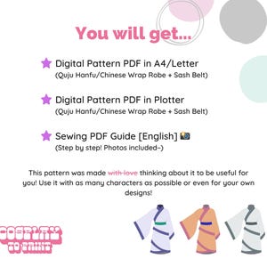 Quju Hanfu Pattern (chinese Wrap Dress) Small/#28 (PDF + Sewing ...