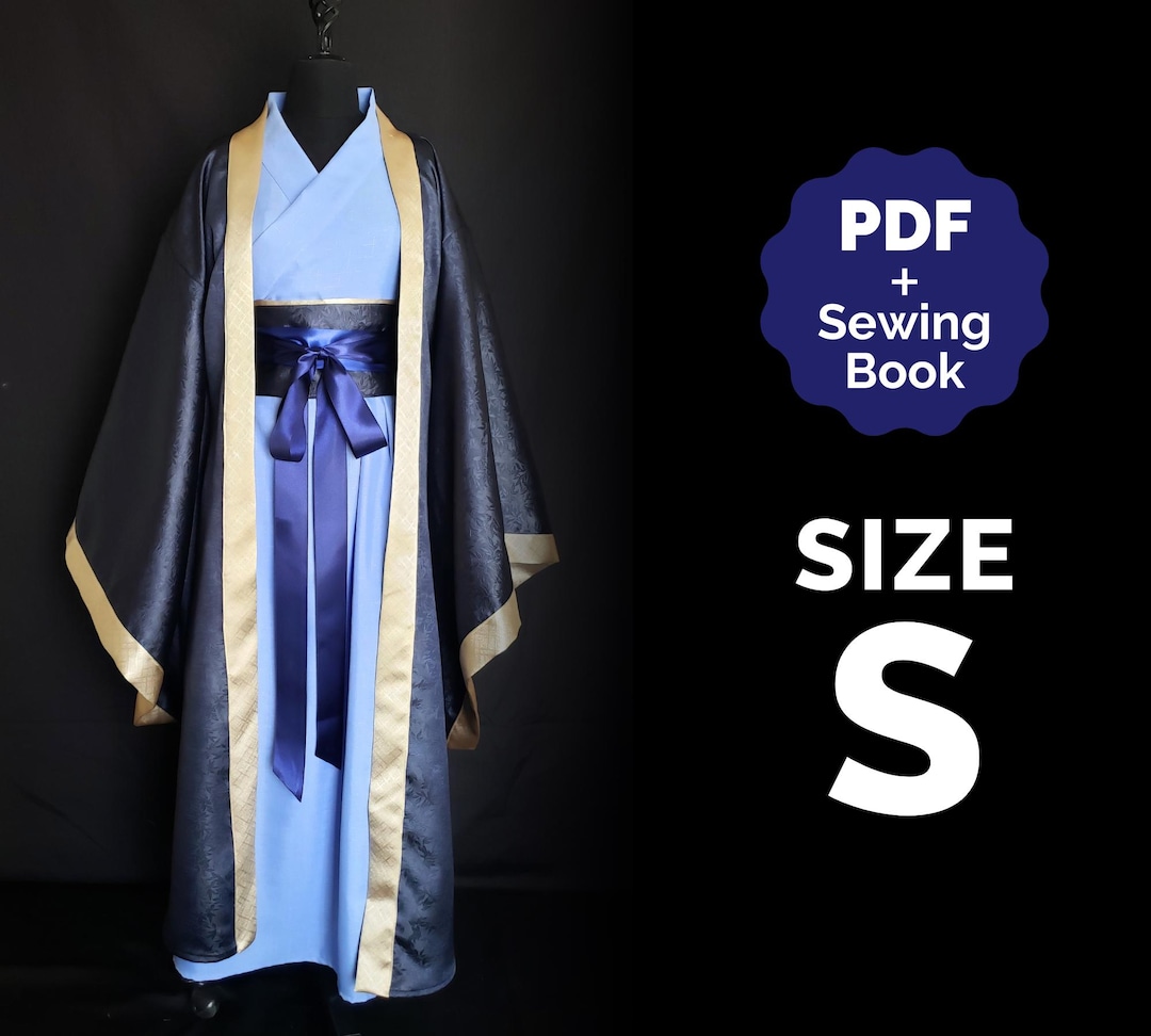 Outer Robe Hanfu Pattern Size Small/#28 (PDF + Sewing Instructions) ENG ...