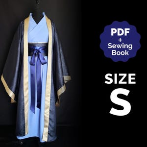 Patrón de túnica exterior Hanfu talla pequeña/#28 (PDF + instrucciones de costura) ENG Wei Wuxian Jinshi cosplay