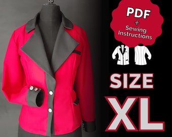 Kakegurui Inspired Jacket Cosplay Size #42 (PDF + Sewing Instructions) ENG/ESP