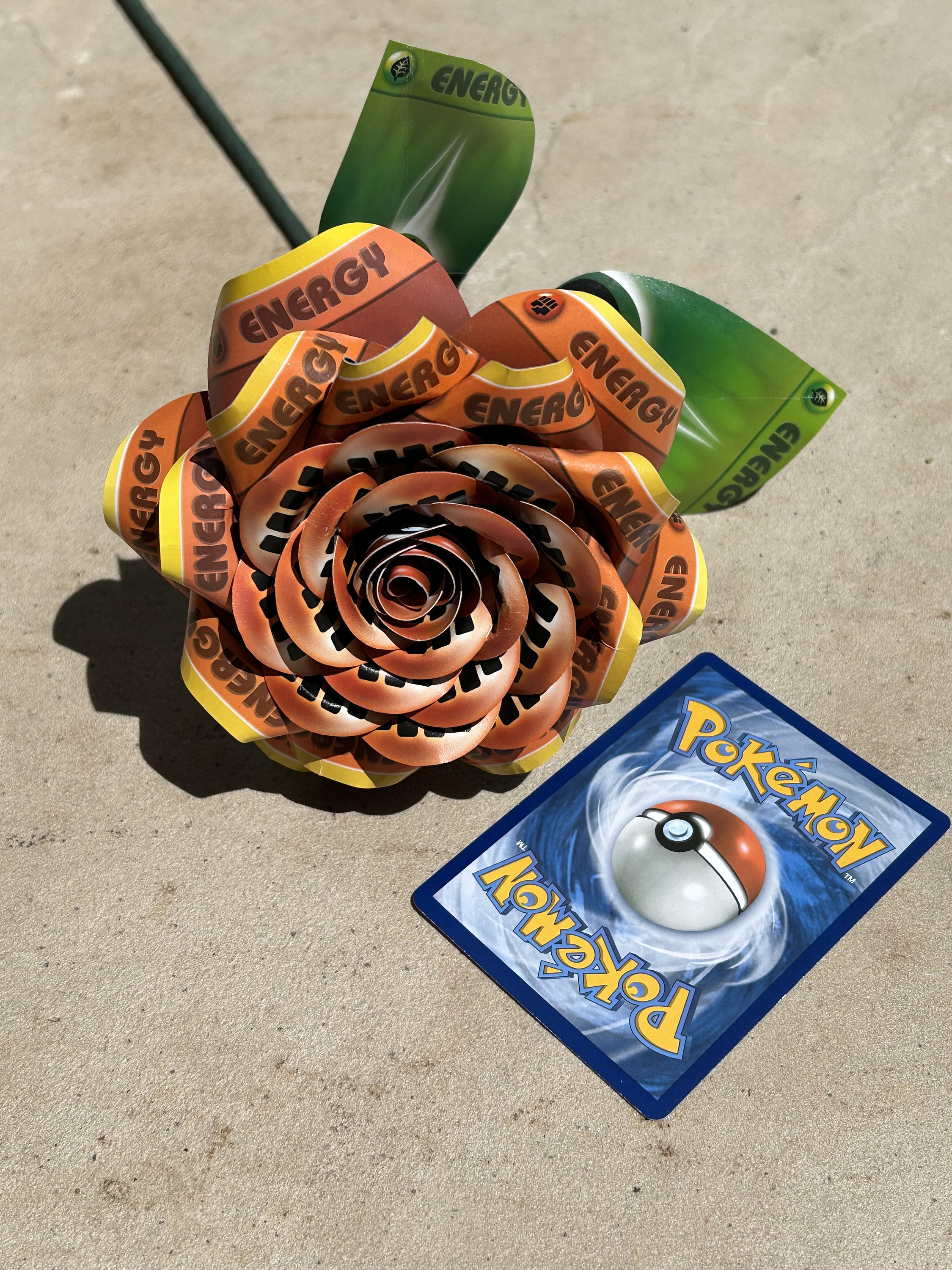 Pokmon ENERGY Rose: Orange fighting Energy With 90s Edition Cards! One-of-a-kind Rose & Leaves Made From Pokmon Energy Cards. - Etsy Pokmon ENERGY Rose: Orange fighting Energy With 90s Edition Cards! One-of-a-kind Rose & Leaves Made From Pokmon Energy Cards. - Etsy
