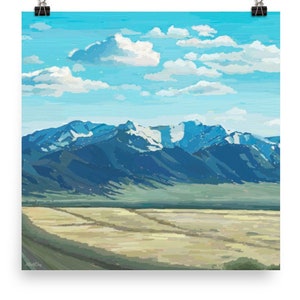 Nevada Mountains - Art Print by AllieAllDay