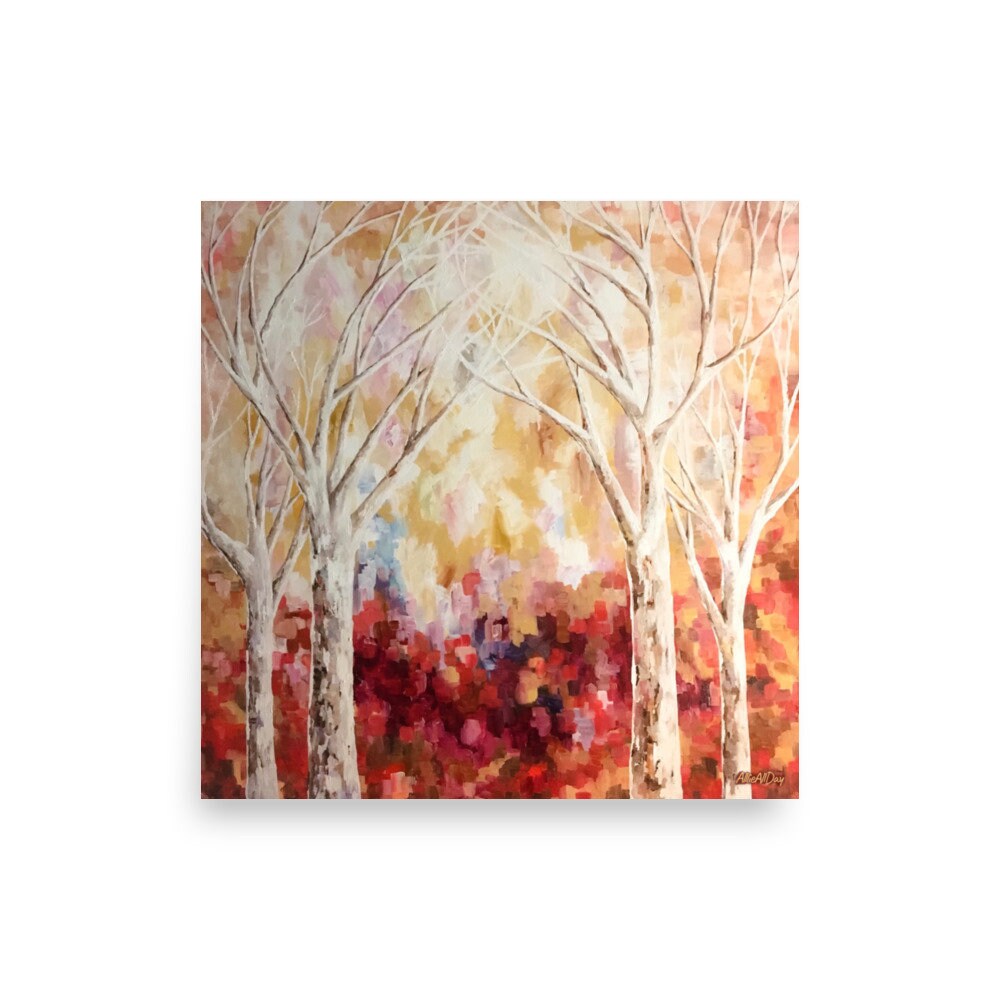 Tripping and Falling in Love (Fall Dance) - Art Print by AllieAllDay