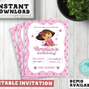 Dora La Fete D Anniversaire De Explorer Natation Piscine Etsy Canada