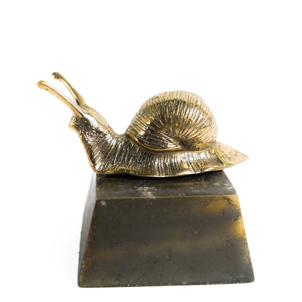 Vintage Snail Sculpture 2 Inch / 5 cm, Snail Brass, Gold Snail, Gift, Gift For Kid, Birthday Gift, Gift for Kid, Room Decor, House Decor