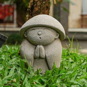 Buda Jizo de 20 cm/8 pulgadas, Buda zen, estatua de Buda, escultura de Buda, decoración de habitación, decoración de jardín, regalo de cumpleaños, decoración de patio, idea de regalo