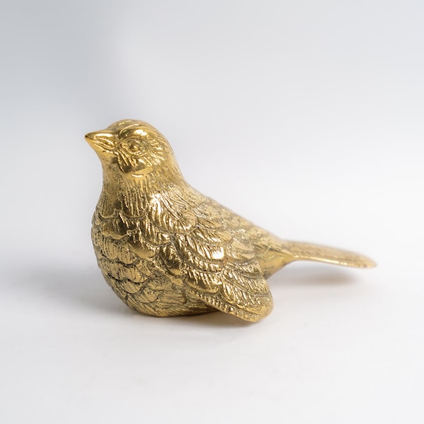 Vintage Gold Bird 2 Inch / 5 cm, Bird Sculpture, Bird Figurine, Bronze statue, Bronze Statue, Bronze Figurine, Brass Figurine, Home Decor