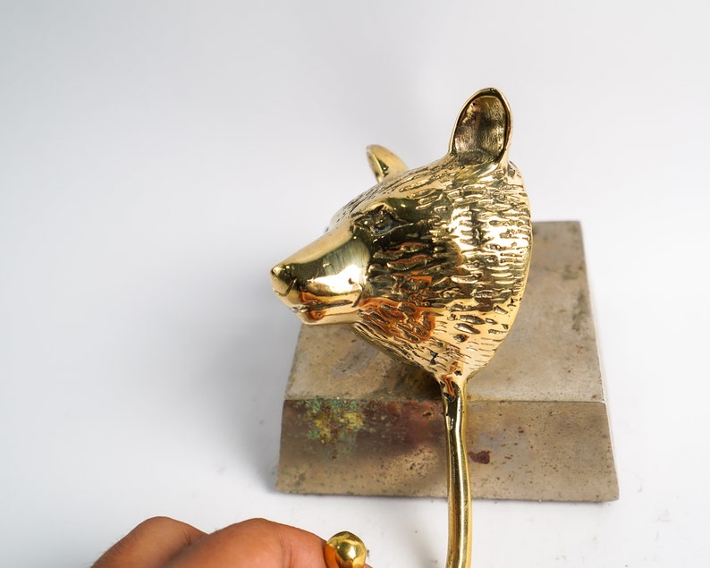 Bear Hook 5 Inch / 12 Cm Bear Brass Bear Decoration Bear Etsy
