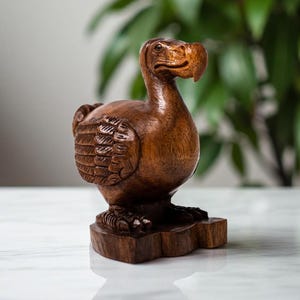 Dodo Bird 7 inch / 17 cm, Wood Statue, Wood Carving, Figurine, Home Decor, Ornament, Birthday Gift, Handmade
