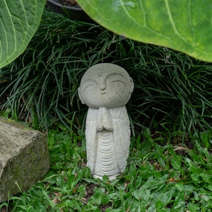 Estatua de Jizo 7 pulgadas / 17 cm, estatuilla de Jizo, buda japonés Jizo, Buda Zen, decoración de la habitación, regalo de cumpleaños, regalo para los padres