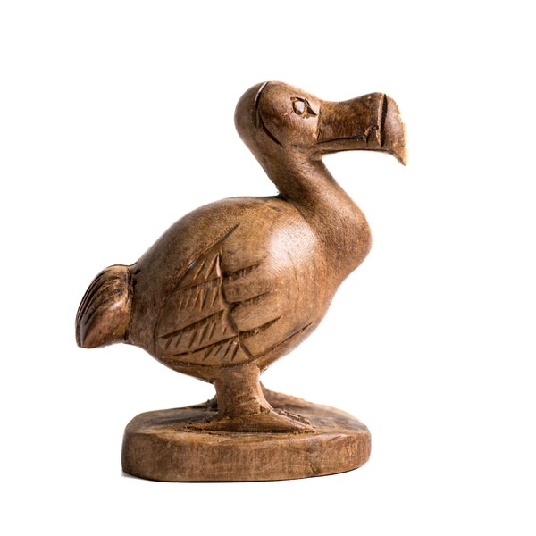 Dodo Bird 4 pouces/10 cm, statue en bois, sculpture sur bois, figurine, décoration d'intérieur, ornement, cadeau d'anniversaire, fait main