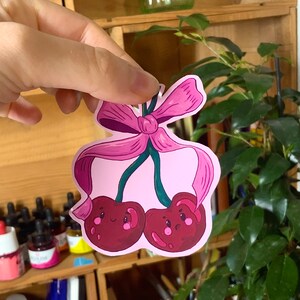 Stickers - Illustration de cerises - fait main