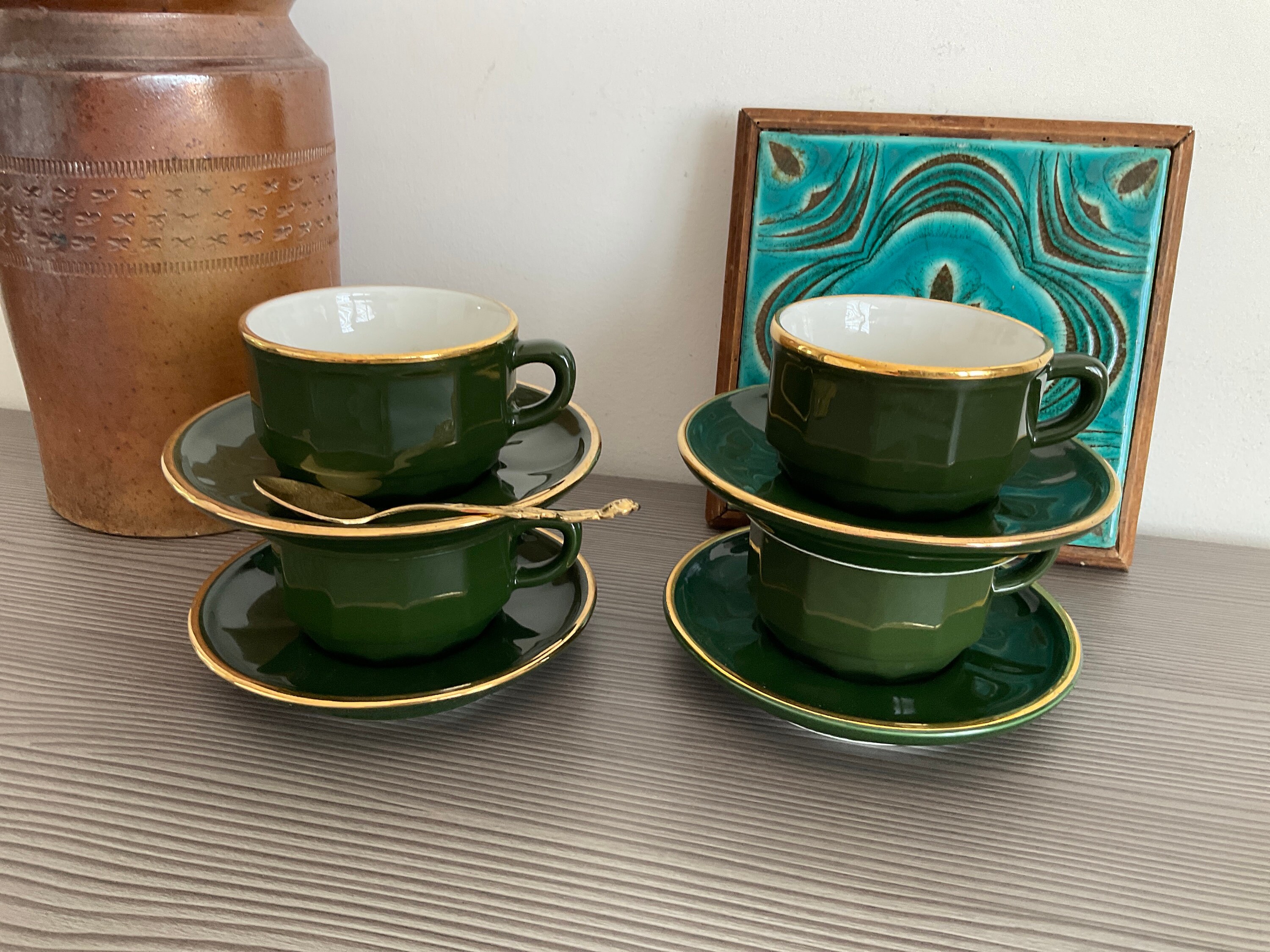 artisan coffee cups Striped Ceramic Mug | Handmade Coffee & Tea Cup main image 1