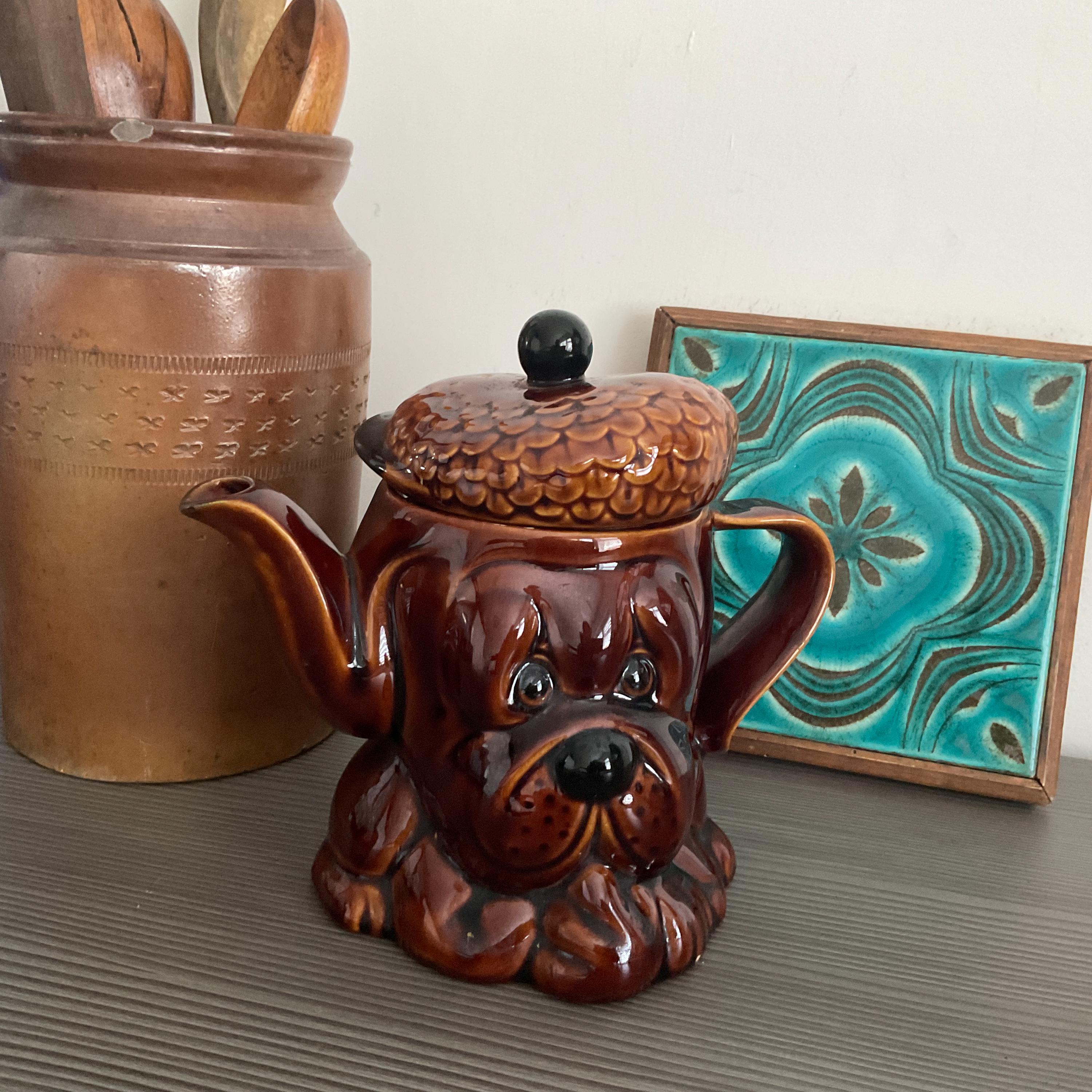 Vintage Price and Kensington Droopy Dog  Novelty Teapot, Full Size Treacle Glazed Collectable Teapot