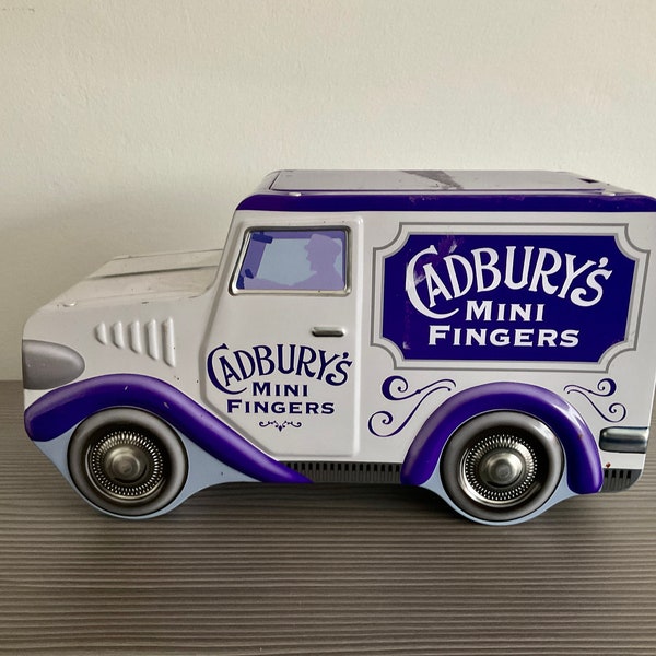 Vintage Biscuit Tin, Cadbury Wagon, Chocolate Fingers Tin, Lorry Biscuit Tin, Advertising tin