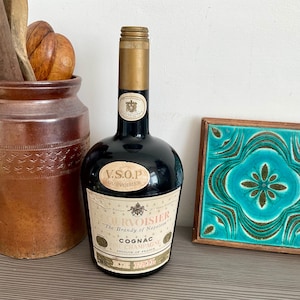 Vintage Courvoisier VSOP Cognac Plastic Ice Bucket, Novelty Barware, Man-cave, Home Bar