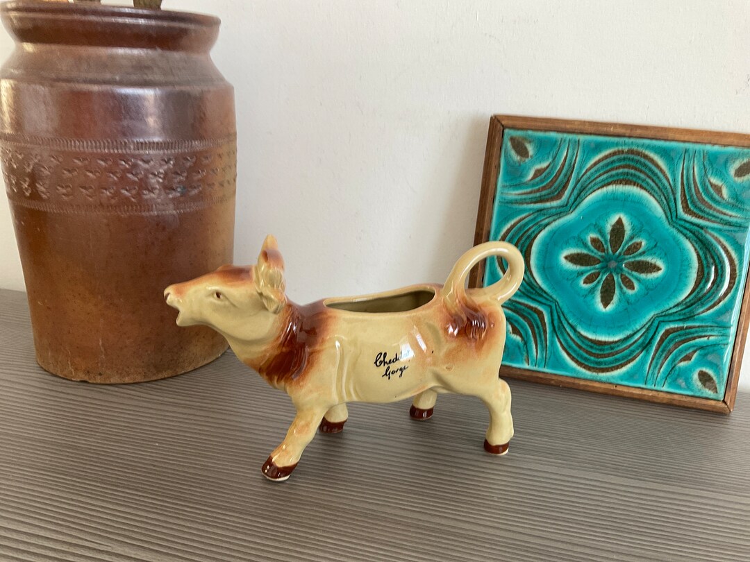 Fabulous Vintage Cow Creamer, Ceramic Milk Jug, Cheddar Etsy UK