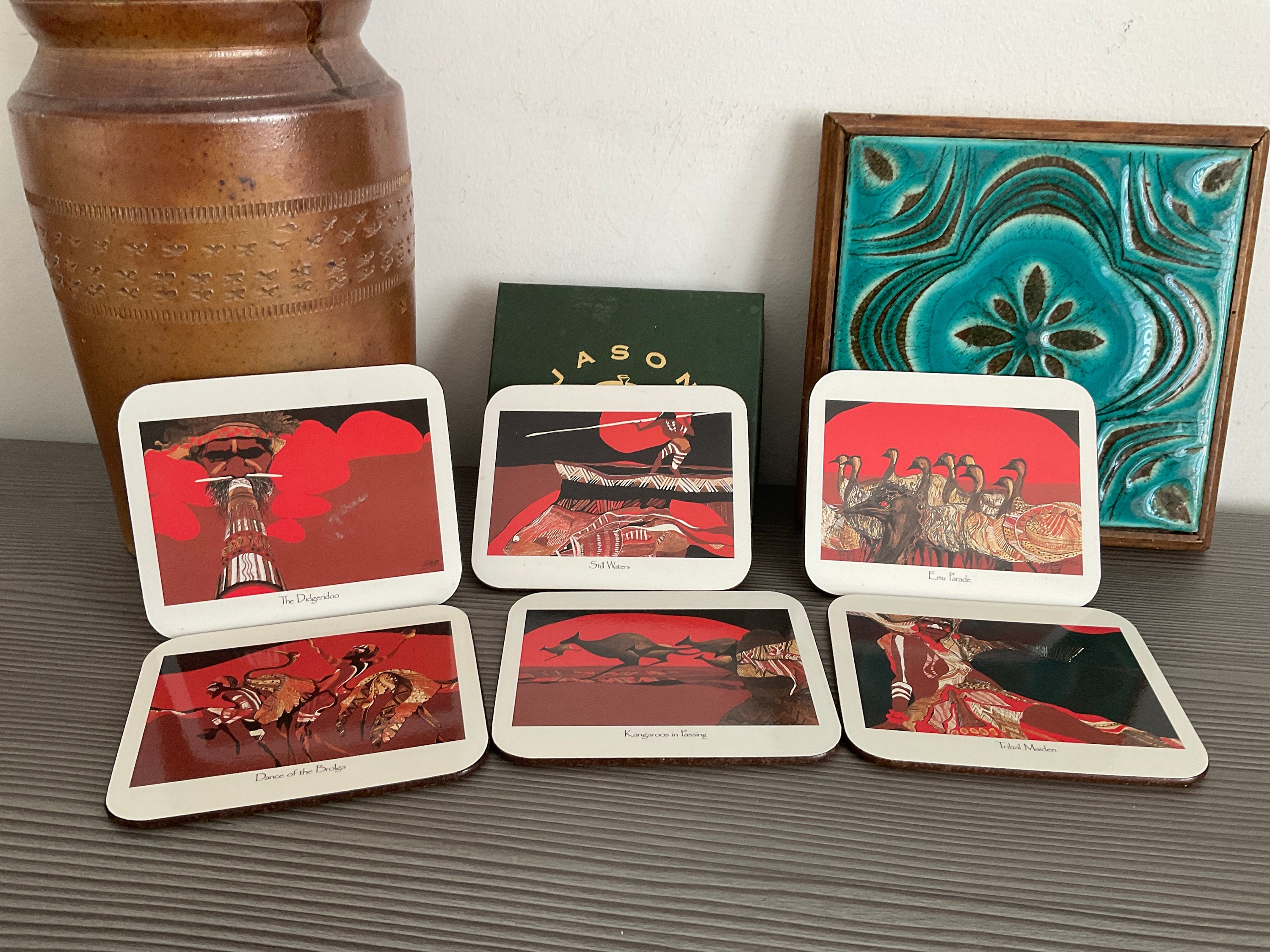 Lot De 6 Dessous De Verre En Liège Jason - Nouvelle-Zélande - Protège-tables Design Et Naturels