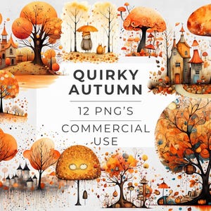 Clipart automne original, automne, effrayant Halloween, idiot, fantaisiste, mignon, arbre, gens, PNG transparent, usage commercial, motifs par sublimation