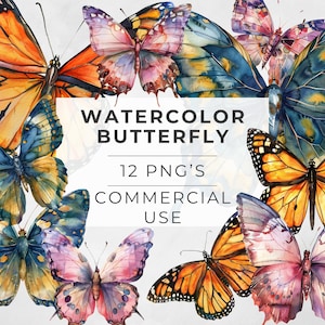 Aquarell Schmetterling Clipart Winter, Fairy Tale, Fantasy, Frühling, Schmetterlinge, transparente PNG, digitaler Download, kommerzielle Nutzung