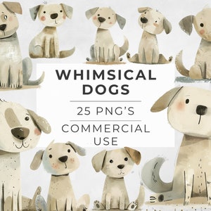 Clipart grillige honden, mixed media, eigenzinnig, oneven schattige huisdieren, tijdschriftafbeeldingen, sublimatieafbeeldingen, aquarel, commercieel gebruik, transparante png