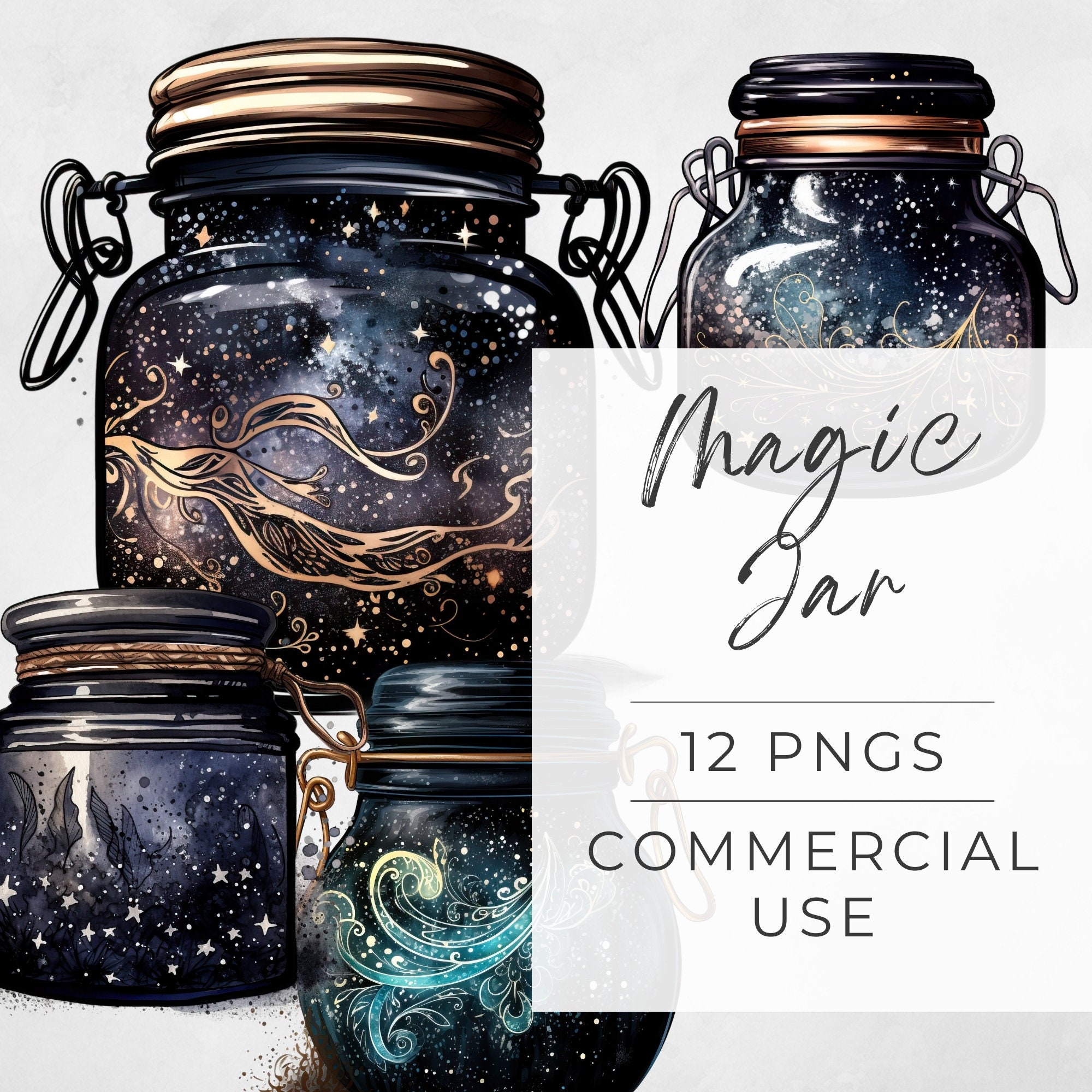 Magic Jar Clipart, Mason Jar Png Image, Glass, Magical, Fantasy ...