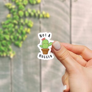 linda pegatina para computadora portátil de cactus, pegatina divertida para kindle, pegatina para planificador de salud mental, pegatina sarcástica para botella de agua, pegatinas para jardinería