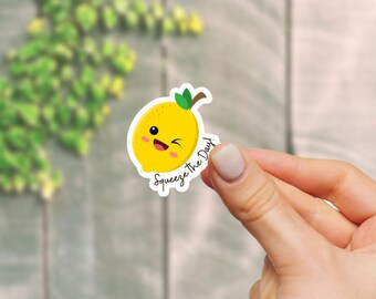 Knijp de dagsticker voor telefoonhoesje, stickers voor laptop, stickers voor waterfles, stickers voor ambachten, stickers voor kindle
