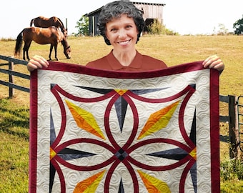 Pointed Ring Wall Quilt PDF Pattern With Video Tutorial || 40x40 Inches