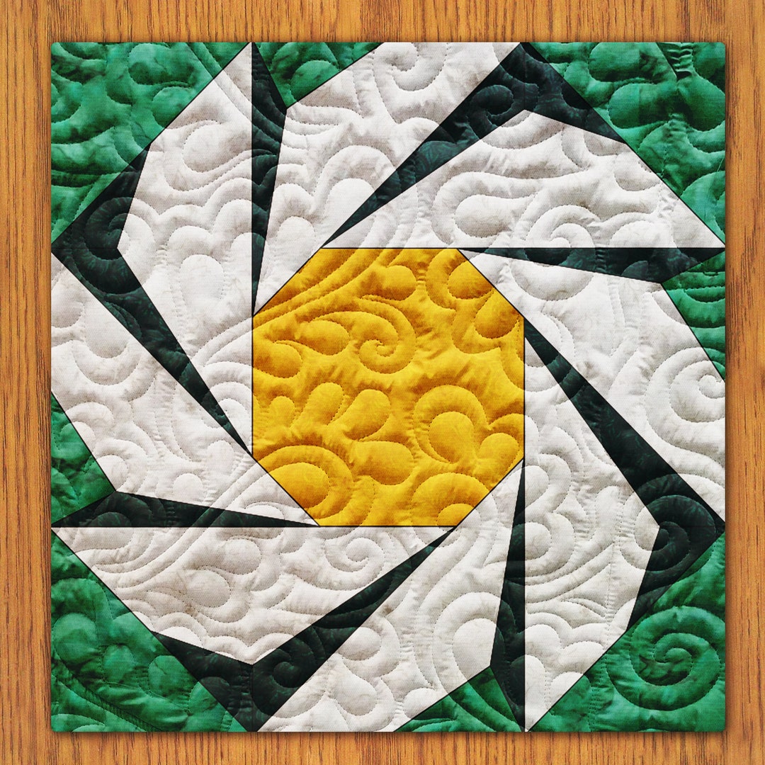 Daisy Paper Piece Quilt Block PDF Pattern With Video Tutorial || 6, 8 ...