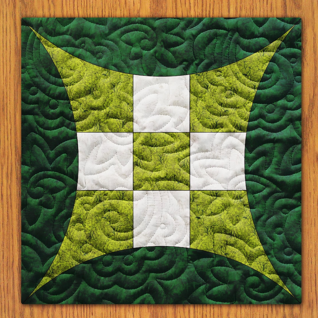 Venerated Nine Patch Quilt Block PDF Pattern With Video Tutorial || 6 ...