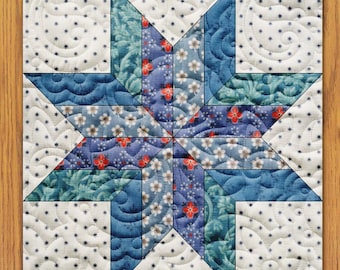 Candy Stars and Hashes Quilt Block PDF Pattern With Video Tutorial || 16, 18, 20, 22, and 24 Inch Size Versions Included
