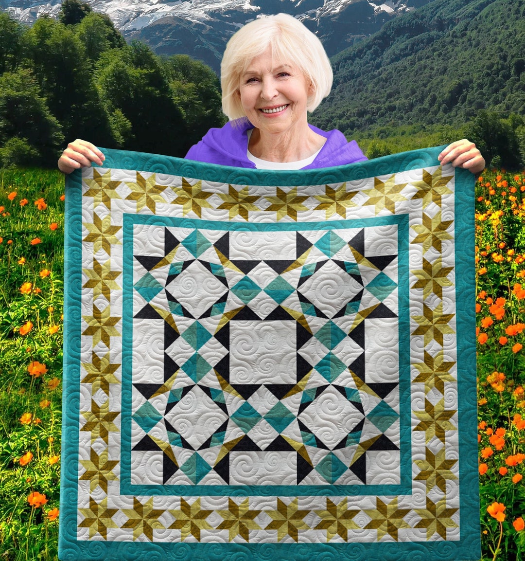 Exploding Star Wall Quilt PDF Pattern With Video Tutorial || 40x40 ...