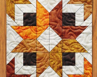 Seasonal Fall Quilt Block PDF Pattern With Video Tutorial || 16, 18, 20, 22, and 24 Inch Size Versions Included