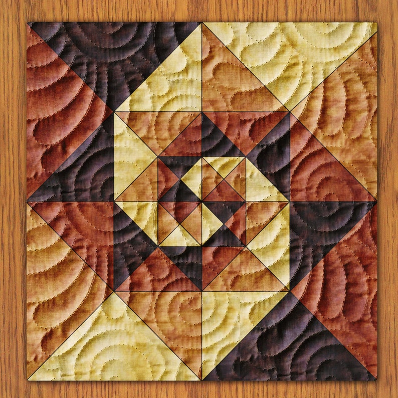 Whirlwind Waves Quilt Block PDF Pattern With Video Tutorial Etsy