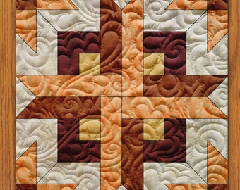 Ribbon Starflower Quilt Block PDF Pattern With Video Tutorial || 16, 28, 20, 22, and 24 Inch Size Versions Included