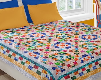 Aegean Stained Glass Pattern Patchwork #199