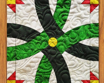 Ring Vines Quilt Block PDF Pattern With Video Tutorial || 6, 8, 10, 12, and 14 Inch Size Versions Included