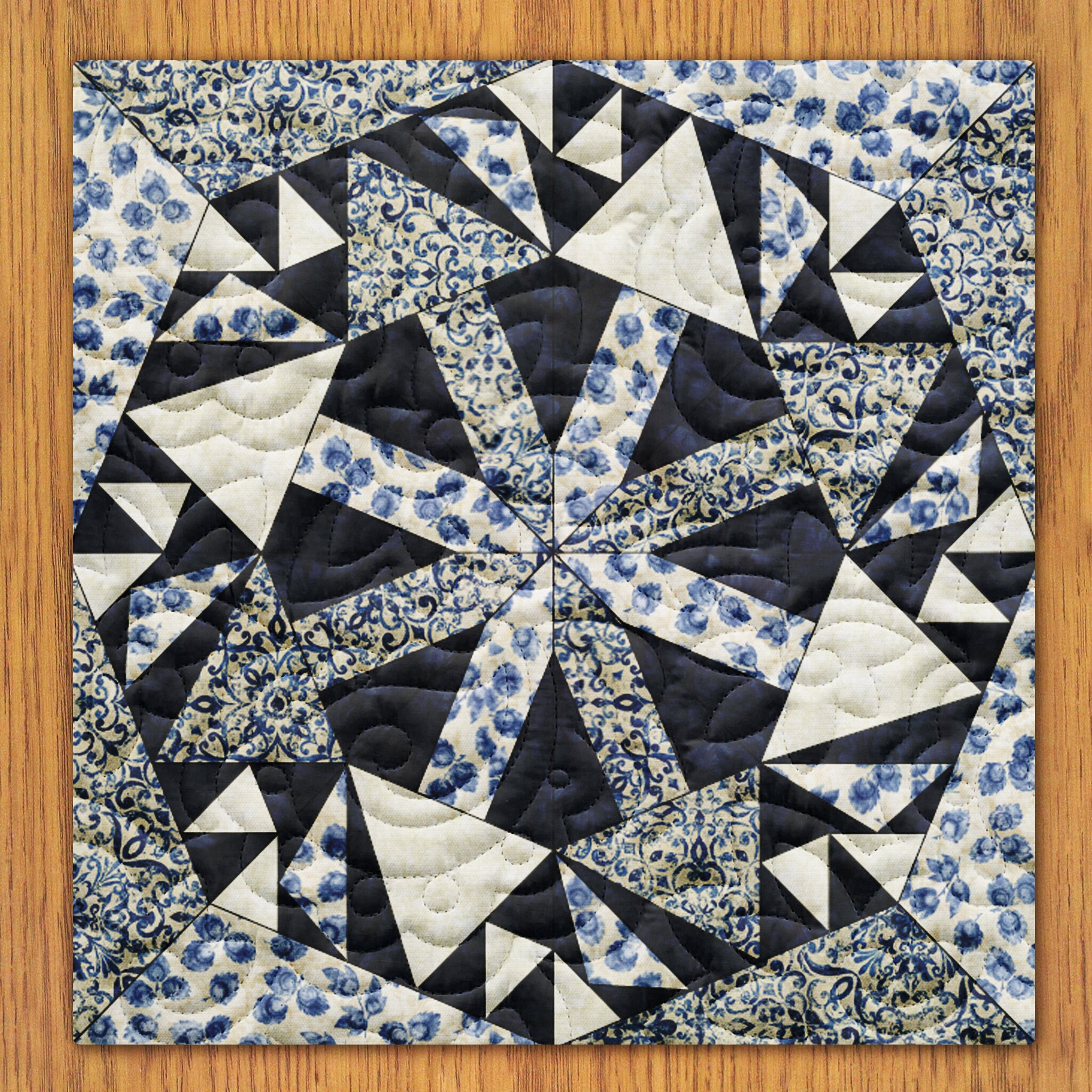 Winter Crystals Quilt Block PDF Pattern With Video Tutorial 16, 18, 20, 22, and 24 Inch Size