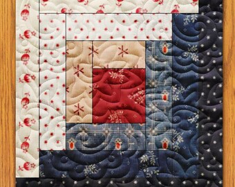 Log Cabin Maze Quilt Block PDF Pattern With Video Tutorial || 6, 8, 10, 12, and 14 Inch Size Versions Included