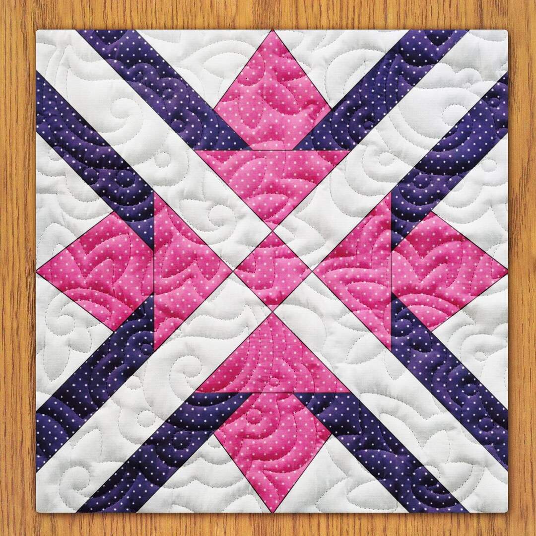 Ribbon Laces Quilt Block PDF Pattern With Video Tutorial || 16, 18, 20 ...