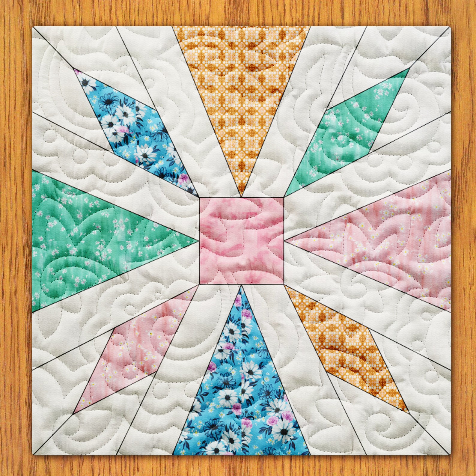 Winged Quilt Pattern Winged Diamonds Quilt Block PDF Pattern With Video Tutorial || 6, 8, 10 ...