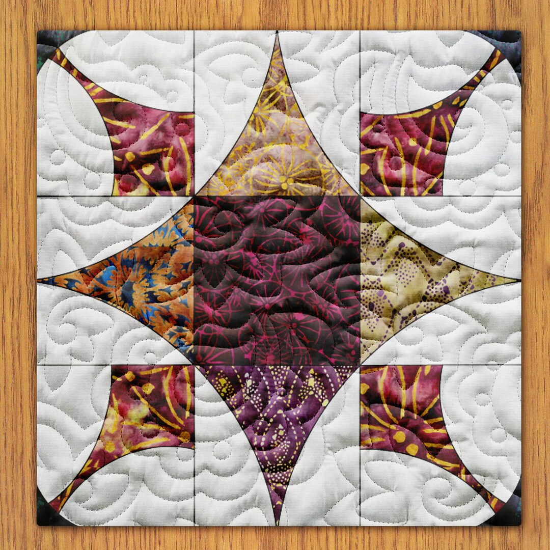 Attic Windows Quilt Block PDF Pattern With Video Tutorial 16, 18, 20