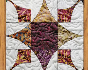 Attic Windows Quilt Block PDF Pattern With Video Tutorial || 16, 18, 20, 22, and 24 Inch Size Versions Included