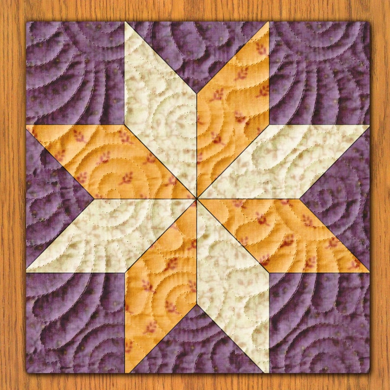 Blazing Stars Quilt Block PDF Pattern With Video Tutorial Etsy