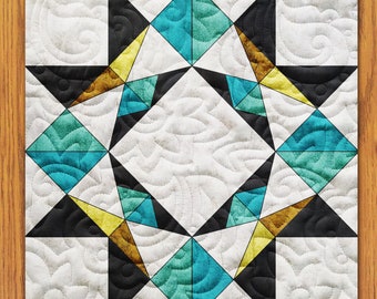 18 22 Midnight Stars Quilt Block PDF Pattern With Video Tutorial || 16 20 and 24 Inch Size Versions Included
