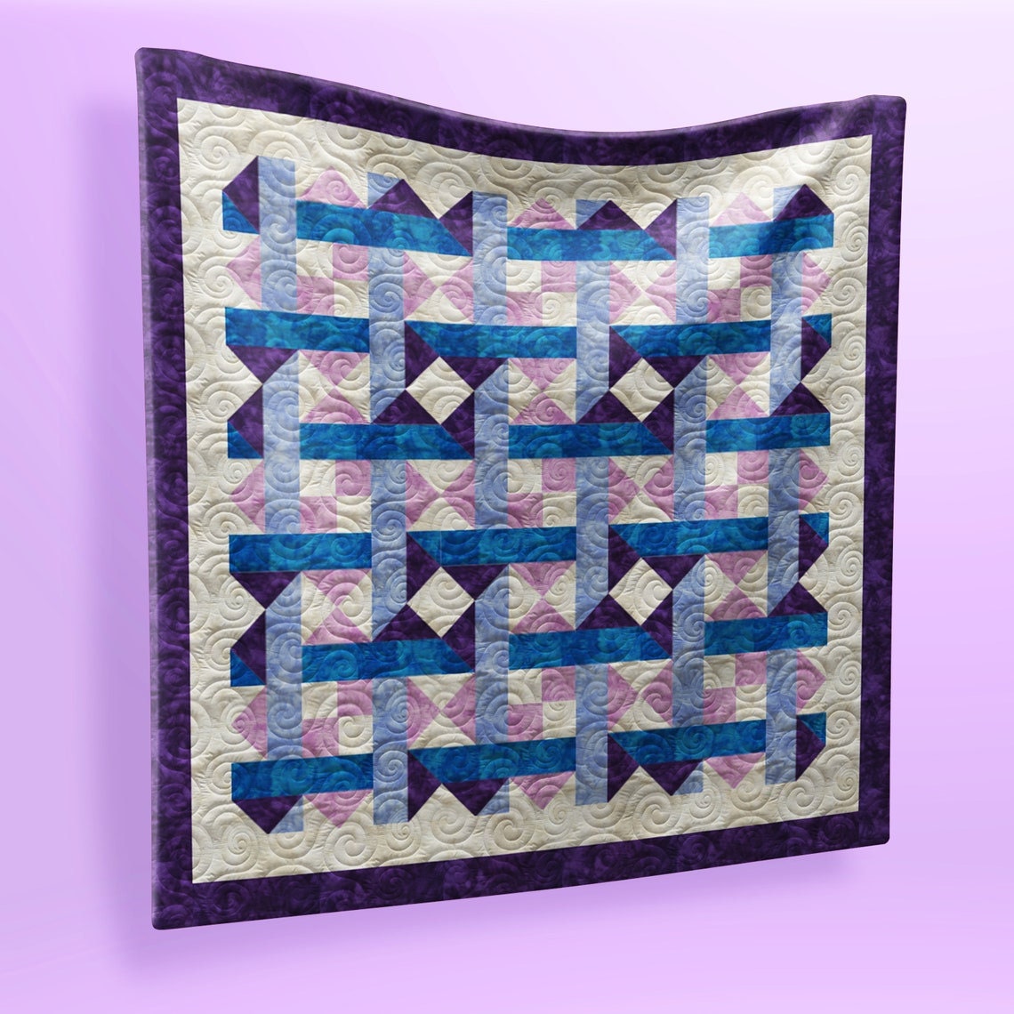 Woven Nine Patch Wall Quilt PDF Pattern With Video Tutorial || 40x40 ...